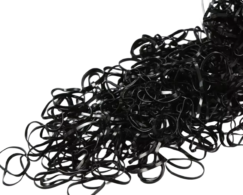 Black Silicone Rubber Bands